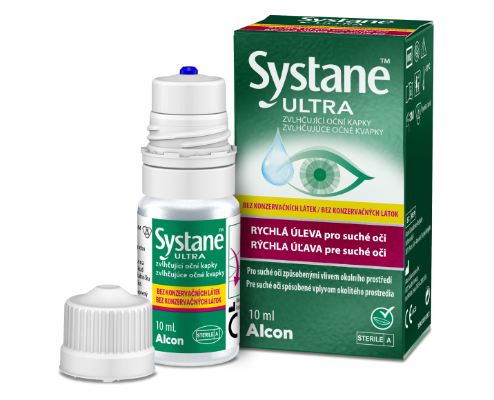 Systane® ULTRA bez konzervačných látok pre rýchlu úľavu od suchých očí